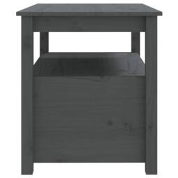 Berkfield Home Beautiful Coffee Table Grey 71x49x55 cm Solid Wood Pine - Size: 71 x 49 x 55 cm - thumbnail 9
