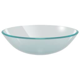 Berkfield Home Durable Bathroom Sink with Tap & Push Drain Frosted Tempered Glass in Silver - thumbnail 7
