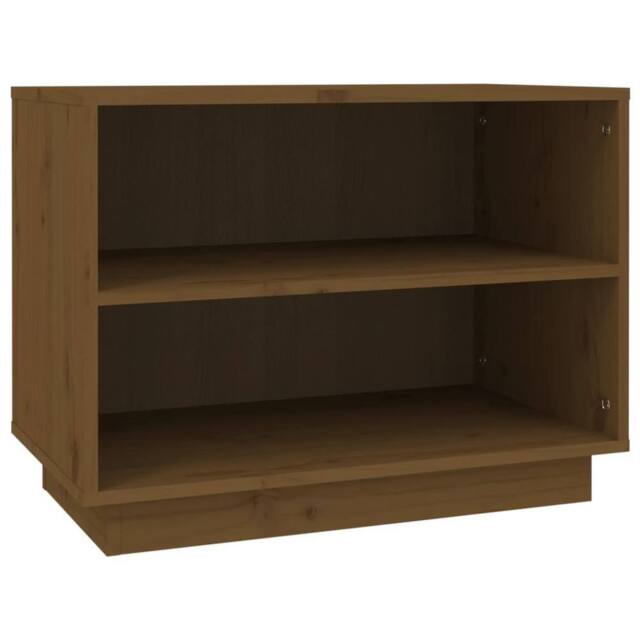 Berkfield Home Shoe Cabinet Honey Brown 60x34x45 cm Solid Wood Pine - Size: 60 x 34 x 45 cm - image 1