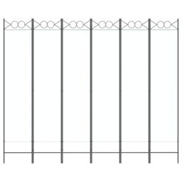 Berkfield Home 6-Panel Room Divider White 240x200 cm Fabric - thumbnail 3