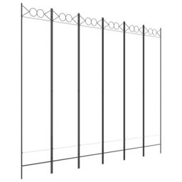Berkfield Home 6-Panel Room Divider White 240x200 cm Fabric - thumbnail 2