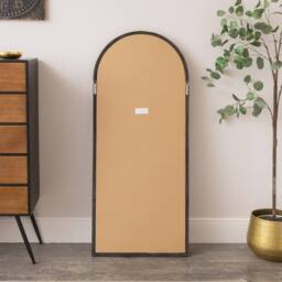 Melody Maison Dark Wood Framed Arched Wall & Leaner Mirror - 60cm X 140cm in Brown - Size: 60 cm X 140 cm - thumbnail 6