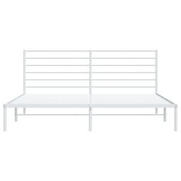 Berkfield Home Metal Bed Frame with Headboard White 180x200 cm Super King - thumbnail 6