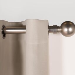 OHS Pair of Thermal Ready Made Eyelet Blackout Curtains in Stone - Size: 167 cm width x 183 cm drop - thumbnail 4
