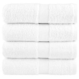 Berkfield Home Premium Guest Towels SOLUND 4pcs White 30x50cm 600gsm - thumbnail 2