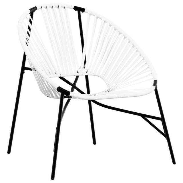 Berkfield Home Garden Egg Chair Black & White Poly Rattan - image 1