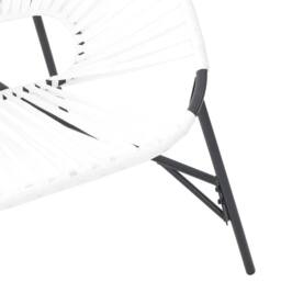 Berkfield Home Garden Egg Chair Black & White Poly Rattan - thumbnail 7