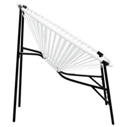 Berkfield Home Garden Egg Chair Black & White Poly Rattan - thumbnail 5