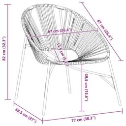 Berkfield Home Garden Egg Chair Black & White Poly Rattan - thumbnail 8