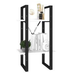 Berkfield Home Decorative 2-Tier Book Cabinet White 40x30x70 cm Engineered Wood - Size: 40 x 30 x 70 cm - thumbnail 1