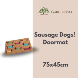Marco Paul Multicoloured Coir Sausage Dog Nonslip Doormat 45x75cm - Size: Medium - thumbnail 3
