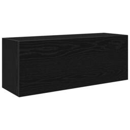 Berkfield Home Bathroom Wall Cabinet Black 80x25x30 cm Engineered Wood - Size: 80 x 25 x 30 cm - thumbnail 1