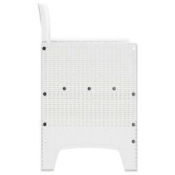 Berkfield Home Practical Garden Chair Set of 2 White, Anthracite Polypropylene in White - thumbnail 7