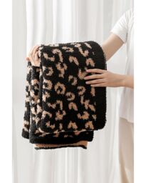Leopard Print Plush Fleece Blanket Super Soft Cozy - thumbnail 1