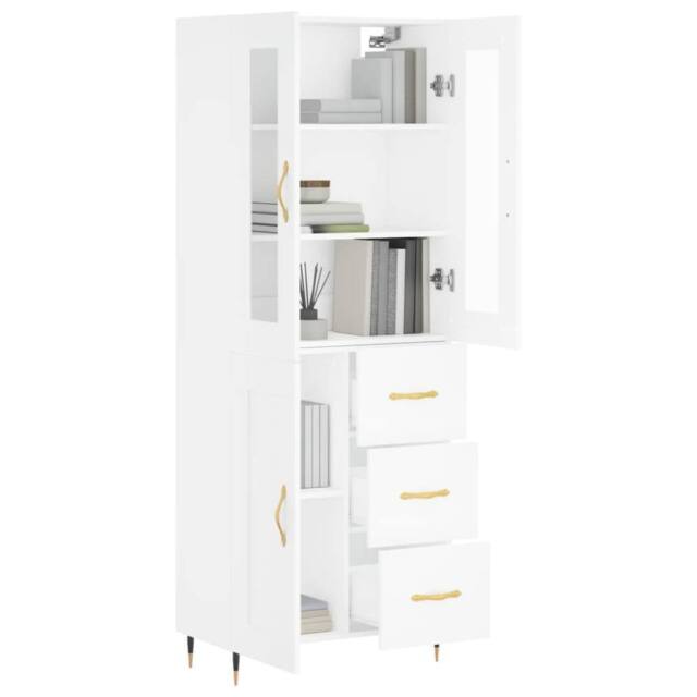 Berkfield Home Highboard White 69.5x34x180 cm Engineered Wood - image 1