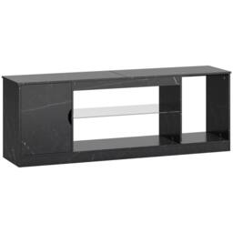 Wyld Haus Avadell 148cm Black Marble Effect TV Unit Glass Shelf for 45 55 inch - thumbnail 2