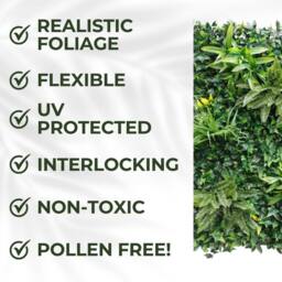 Ark Mat Greenwheat Artificial Plant Wall Panel 1x1m - Indoor & Outdoor in Green - thumbnail 3