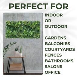 Ark Mat Greenwheat Artificial Plant Wall Panel 1x1m - Indoor & Outdoor in Green - thumbnail 4
