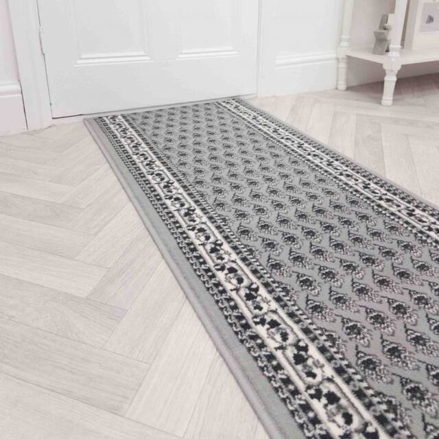 runrug Hallway Carpet Runner Rug - Soft & Comfy, 9mm - 'Peacock' in Grey - Size: 60 cm x 150 cm - image 1