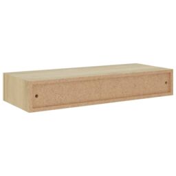 Berkfield Home Wall-mounted Drawer Shelf Oak 60x23.5x10cm MDF in Brown - Size: 60x23.5x10 cm - thumbnail 6