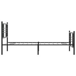Berkfield Home Metal Bed Frame without Mattress with Footboard Black 90x190cm - Size: 90x190 cm - thumbnail 5