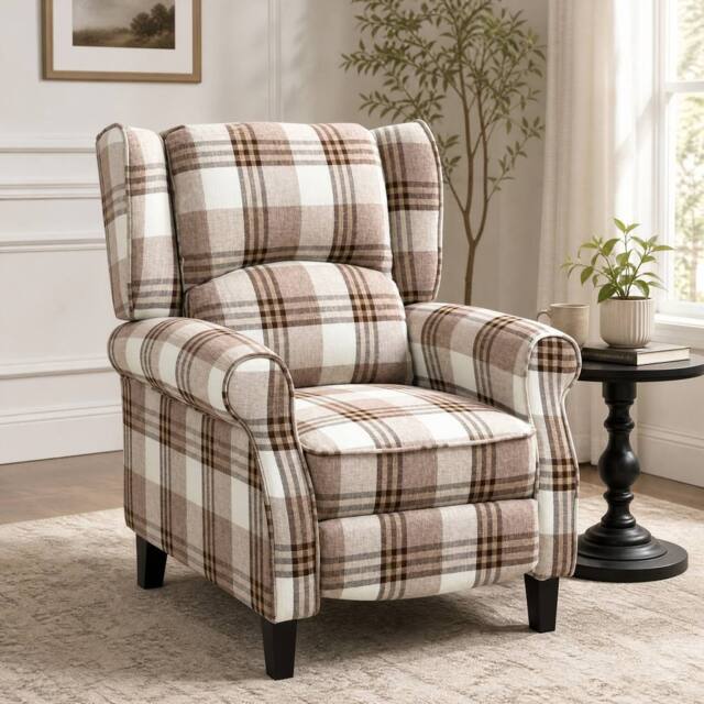 STILVORA Recliner Armchair 160° with Footrest Brown - image 1