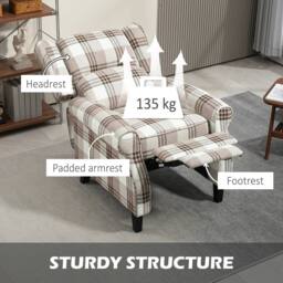 STILVORA Recliner Armchair 160° with Footrest Brown - thumbnail 8