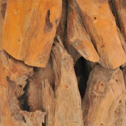 Berkfield Home Coffee Table Solid Teak Driftwood 60 cm in Brown - thumbnail 6