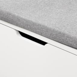 SoBuy Slim Entrance Bench - Storage & Cushion - Nordic in White - thumbnail 7