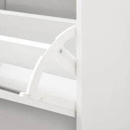 SoBuy Slim Entrance Bench - Storage & Cushion - Nordic in White - thumbnail 6