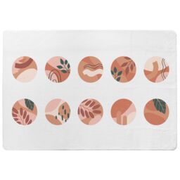 Benjamin Tate Design Plant & Textures In Autumn Style Designer Rug in Natural - Size: Large - thumbnail 1