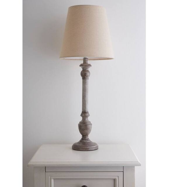 K LIVING Hague 60cm Resin Table Lamp Grey with Shade - image 1