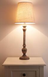K LIVING Hague 60cm Resin Table Lamp Grey with Shade - thumbnail 2