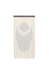 JVL Tuscany Beaded Door Curtain - Lotus in Light Brown - Size: 90 cm width x 175 cm drop - thumbnail 1