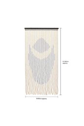 JVL Tuscany Beaded Door Curtain - Lotus in Light Brown - Size: 90 cm width x 175 cm drop - thumbnail 6