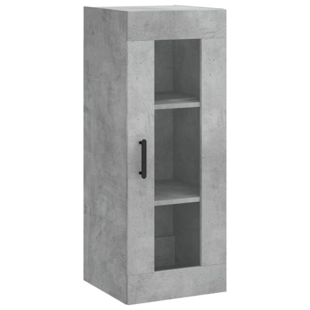 Berkfield Home Wall Mounted Cabinet Concrete Grey 34.5x34x90 cm - image 1
