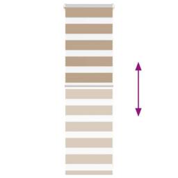 Berkfield Home Elegant Zebra Blind Sand Brown 45x100 cm Fabric Width 40.9 cm Pol - thumbnail 5
