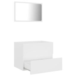 Berkfield Home 2 Piece Bathroom Furniture Set White Engineered Wood - thumbnail 3