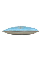 Furn Colony Palm Botanical Printed Velvet Cushion in Blue - Size: 43 cm x 43 cm - thumbnail 3
