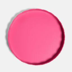 OHS Scallop Edge Round Storage Tray Plastic Decorative Organiser in Bright Pink - thumbnail 4