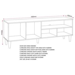 Seconique Tessa TV Cabinet in Natural - thumbnail 8