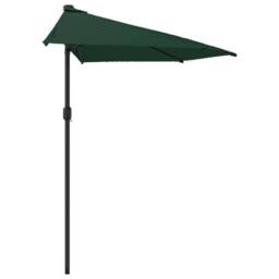 Berkfield Home Balcony Parasol with Aluminium Pole Green 270x144 cm Half - thumbnail 4