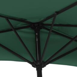 Berkfield Home Balcony Parasol with Aluminium Pole Green 270x144 cm Half - thumbnail 6