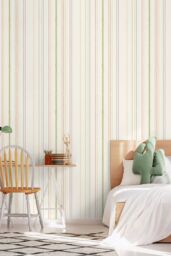 Hoopla Walls Textured Stripe 10m Matt Wallpaper in Orange
