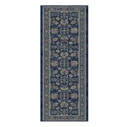 The Rug Shop UK Blue Traditional Easy to clean Machine Made Border Floral Area Rug - Size: 200 cm diameter - thumbnail 2