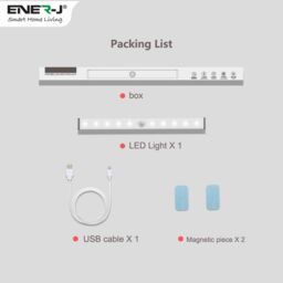 ENER-J Rechargeable Sensor Cabinet Lights, Size:150*18.5*17mm, Infrared + Light Sensor, 2W, 10 LEDs, 280 mAh battery capcity. (Pack of 2 pcs) - thumbnail 5