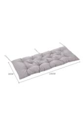 Living and Home 120cm W x 50cm D Waterproof Bench Seat Cushion in Light Grey - Size: 120 cm W x 50 cm D - thumbnail 3