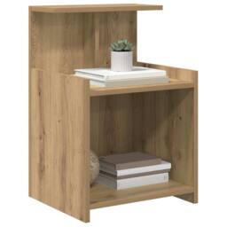 Berkfield Home Modern Bedside Cabinet - Artisan Oak - 40 x 35 x 60 cm - Engineer in Brown - thumbnail 1