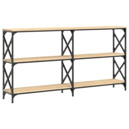 Berkfield Home Console Table Sonoma Oak 156x28x80.5 cm Engineered Wood in Brown - thumbnail 2