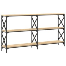 Berkfield Home Console Table Sonoma Oak 156x28x80.5 cm Engineered Wood in Brown - thumbnail 6